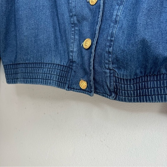 Vintage CITY GIRL SPORT Embroidered Denim Blazer  Womens Sz 16 Western Retro - Picture 8 of 12